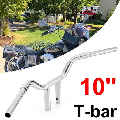Solidspare 10" MX-T Bars Handlebar Chrome For Harley Softail FLS Sportster Dyna Low Rider