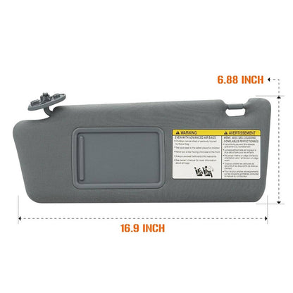 Solidspare Gray Sun Visor Set LH Driver & RH Passenger Side For 2005-2015 Toyota Tacoma