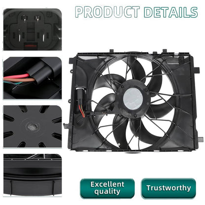 Solidspare New Radiator Cooling Fan For 2010-14 Mercedes-Benz C250 C300 C350 C63 AMG GLK350