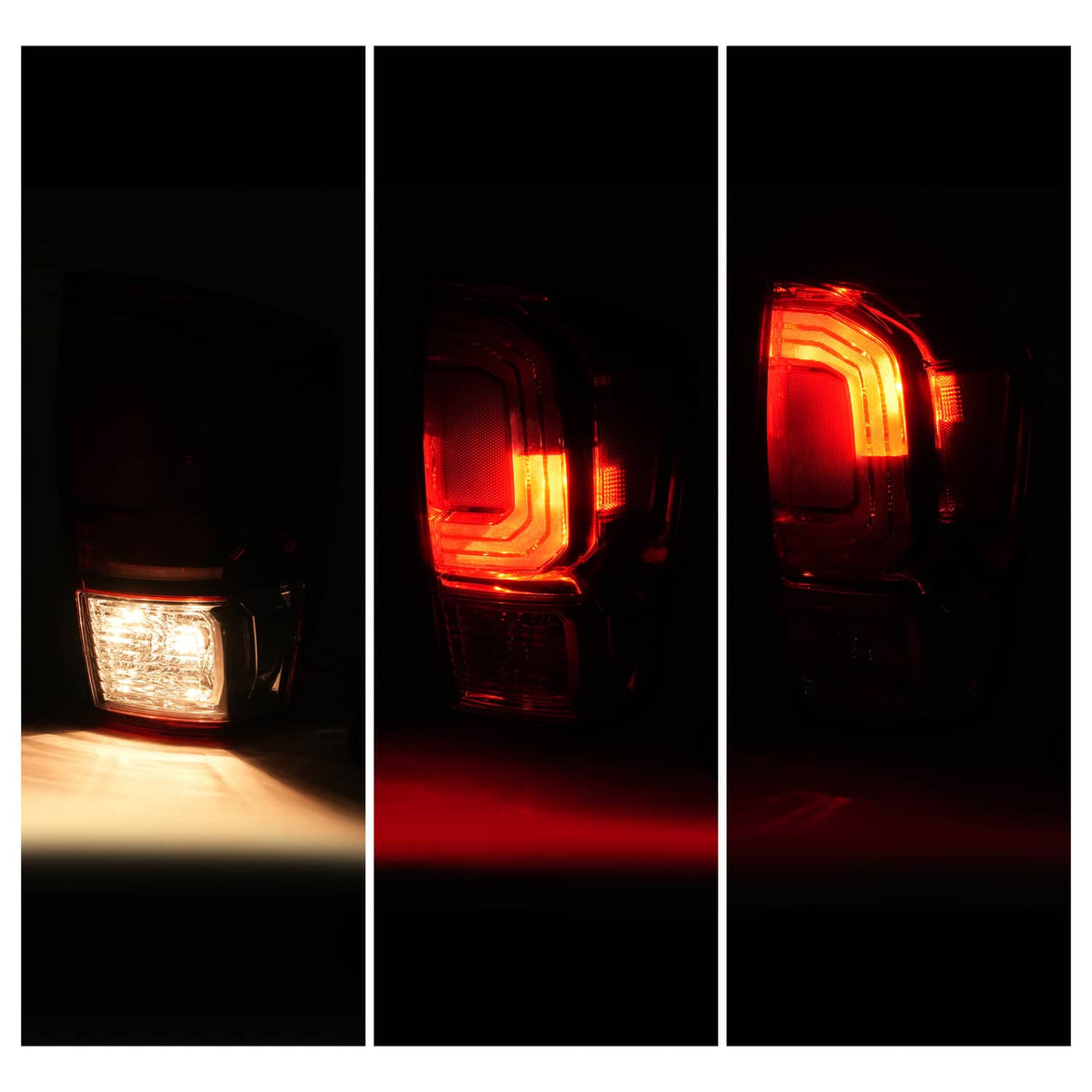Solid Spare For Toyota Tacoma TRD 2016-2023 Pair Tail Lights Brake Lamp Turn Signal w/Bulb