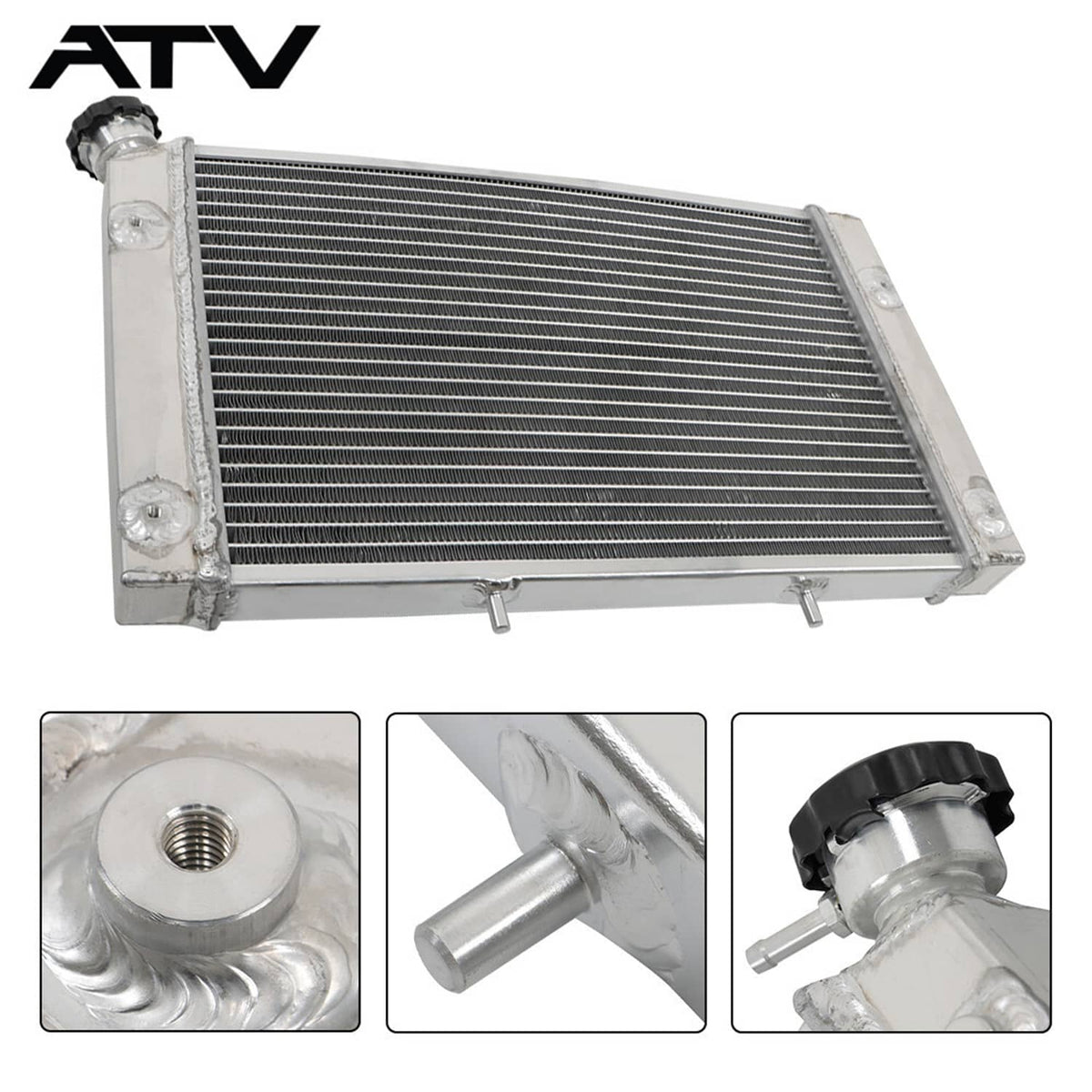 Solidspare Aluminum Radiator For Yamaha Rhino 700 2008-2013 09 10 11 All Engine YXR700F 4x4