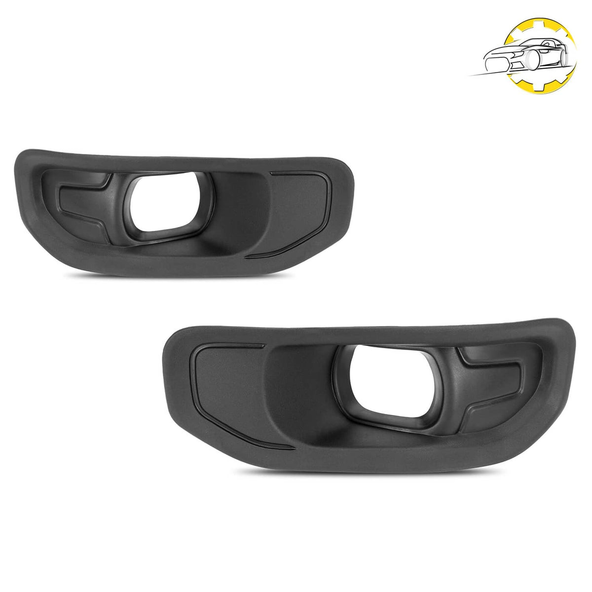 Solid Spare For Ram 1500 2019-2024 Front Driver & Passenger Side Fog Light Lamp Bezel Kit