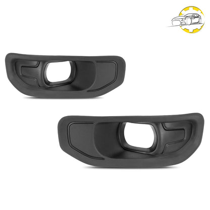 Solid Spare For Ram 1500 2019-2024 Front Driver & Passenger Side Fog Light Lamp Bezel Kit