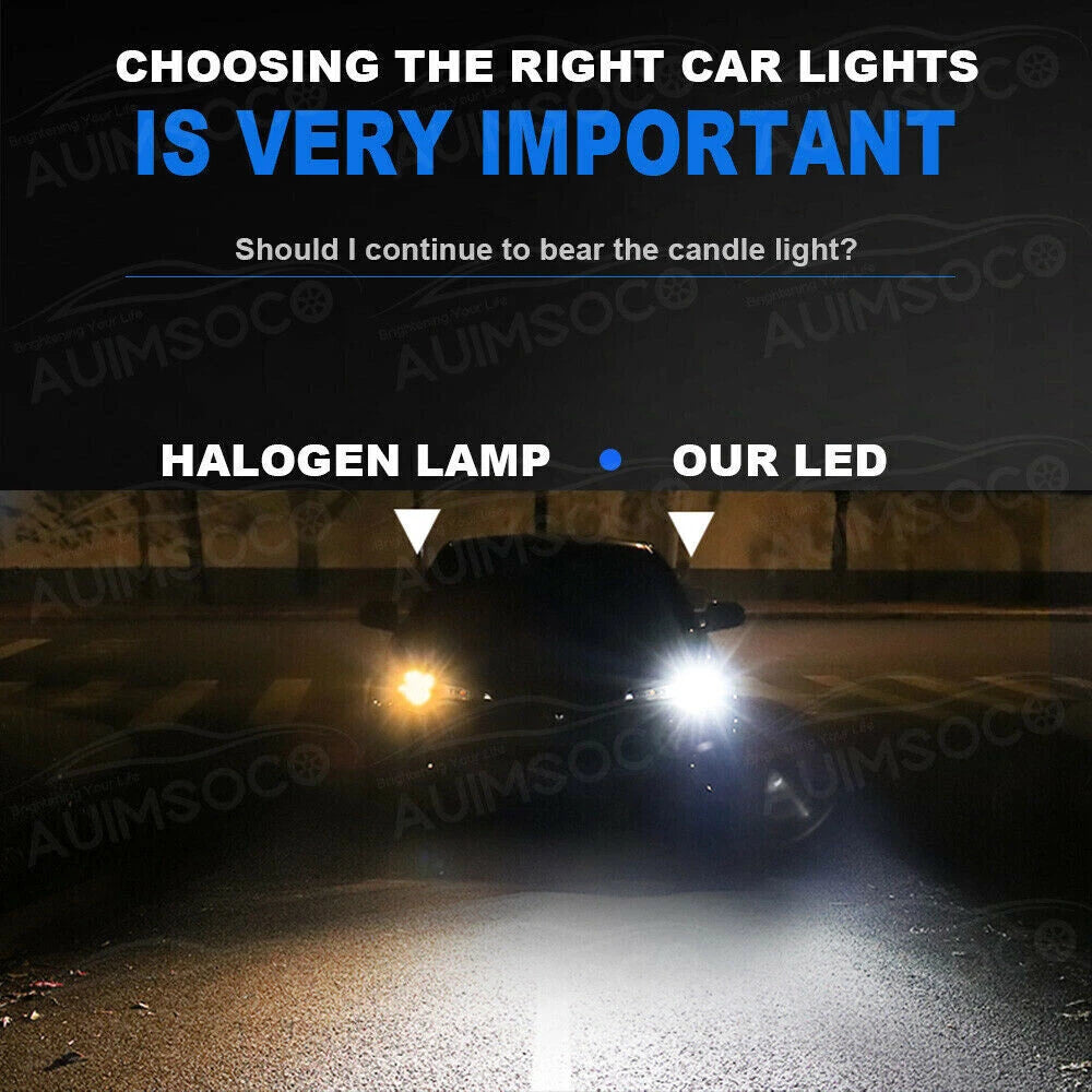 2X H7 LED Headlight Conversion Kit 16000LM 6000K White pair Super High/Low Beam