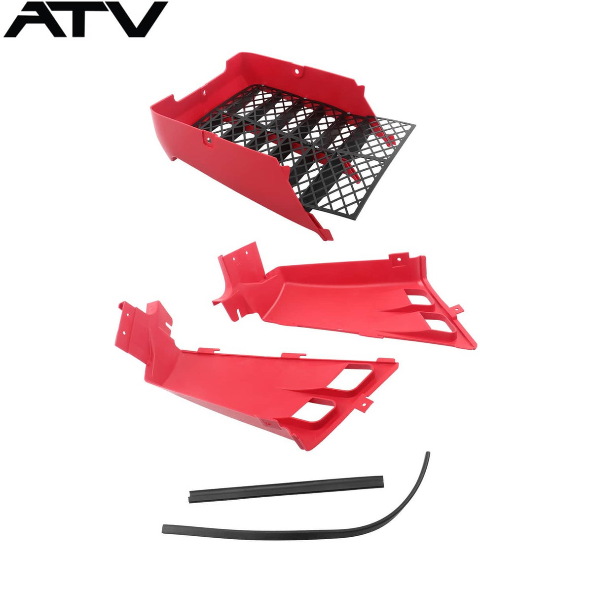 Solidspare Tank Side Outer Plastic Covers Integrated Red Grill For Yamaha Banshee 350 1991