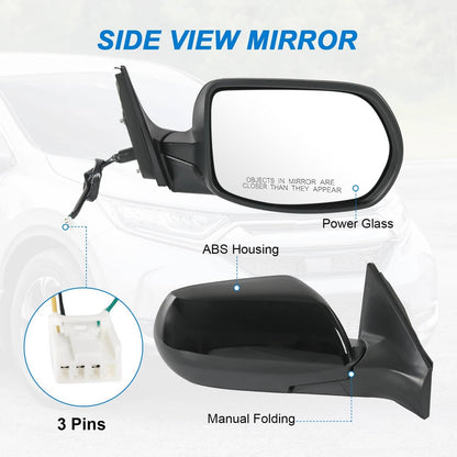 Solidspare Passenger Side Power Textured Mirror For Honda CR-V For Built Model 2017-2022