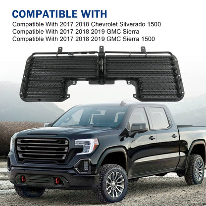 Solidspare 84363184 Front Radiator Shutter w/Motor For 17-2019 Silverado 1500 Sierra 1500