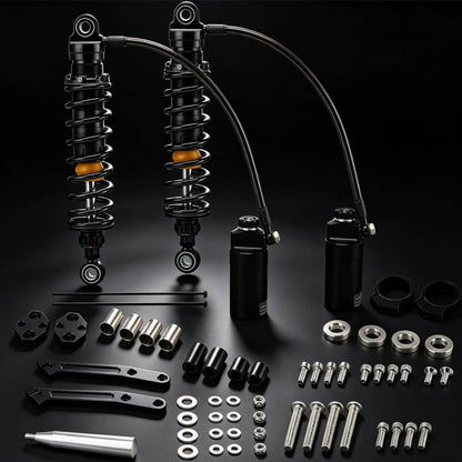 Solidspare Rear Suspension Shocks w/ Remote Reservoir For Road Glide Special FLTRXS 15-23