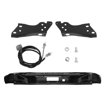 Solidspare Black Rear Step Bumper For 1999-2007 Chevy Silverado GMC Sierra 1500 2500