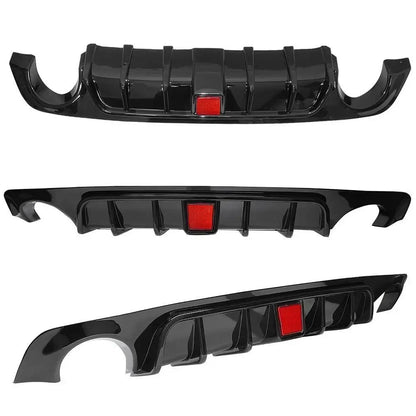Glossy Black Rear Bumper Diffuser & Rear Spoiler Fit for 2018-2023 Infiniti Q50