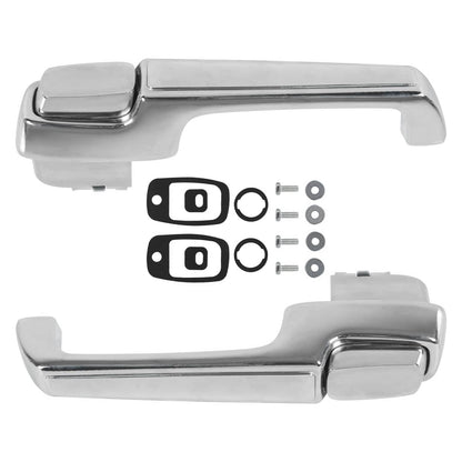 Solidspare Chrome Pair Outside Door Handles For 1967-1972 Chevy C/K 10 20 30, GMC C/K 15 25