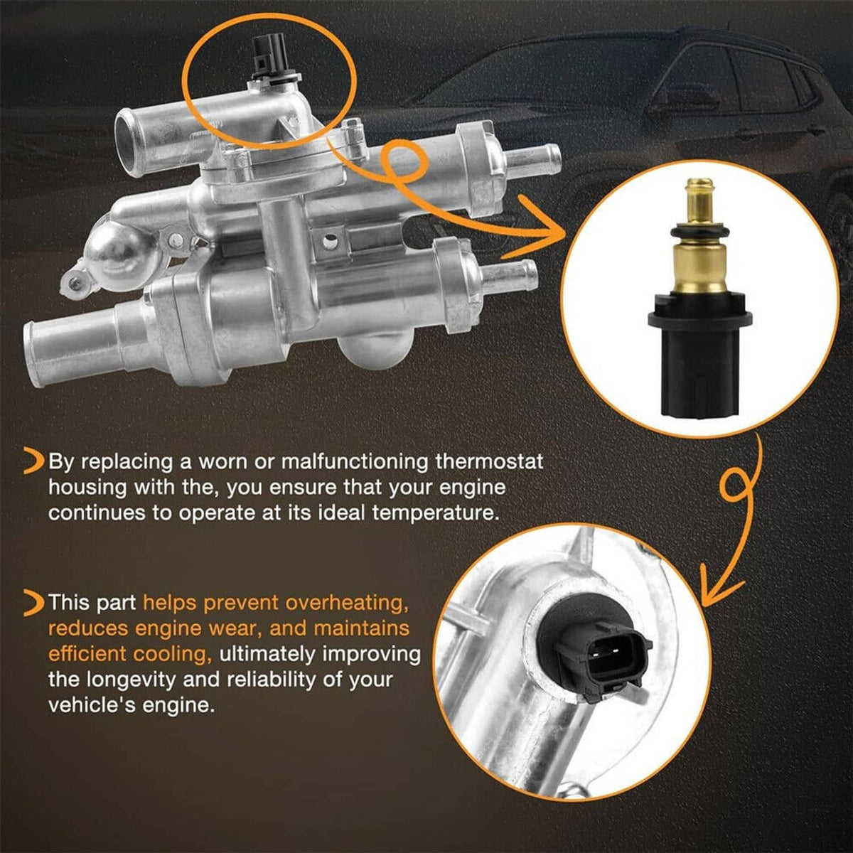 Solidspare NEW Thermostat Housing Assembly For 09-20 Dodge Journey 2008-2014 Avenger 2.4L