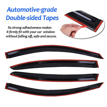 Solidspare Window Visor Rain Guard Vent For Honda Accord 2008-2012 Wavy Mugen Style Tinted