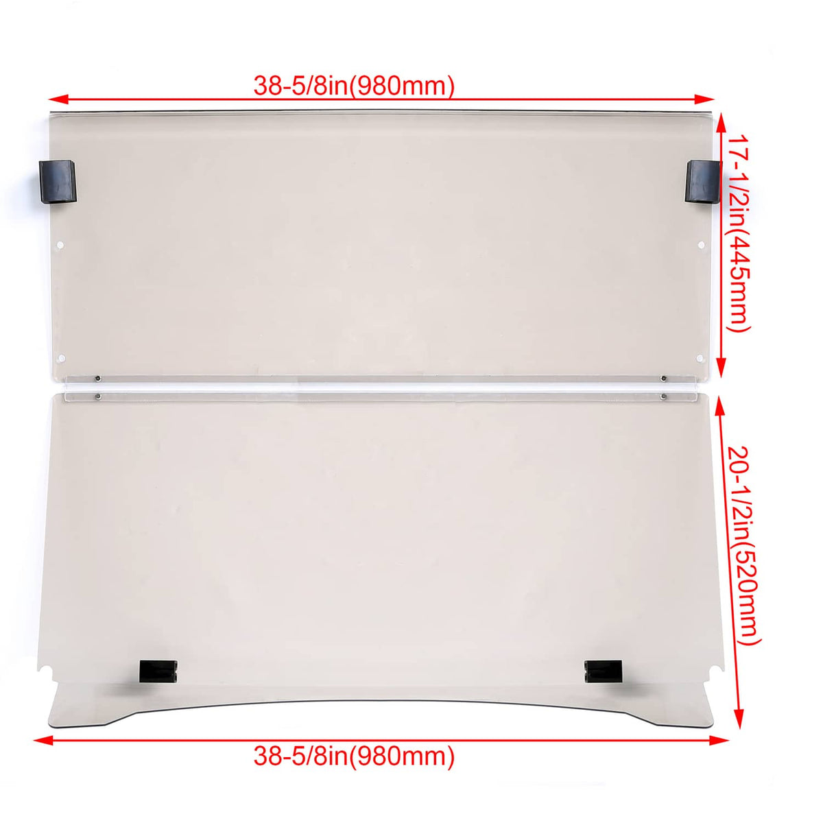 Solidspare For Yamaha G29 Drive 2007-2016 Tinted Folding Windshield Golf Cart Windscreen