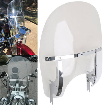 Solidspare Fit for 1994-2024 Harley Touring Road King Clear Windshield W/Bracket Detachable