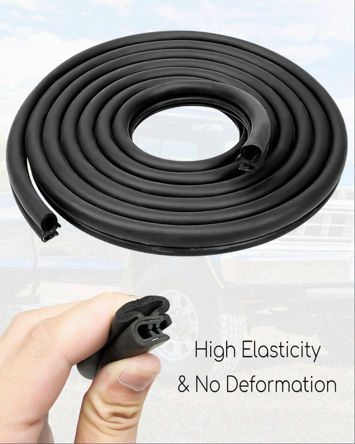 Solidspare Door Seals Weatherstrip Kit Pair Set 14.5Ft for Ford Bronco F100 F150 F250 F350