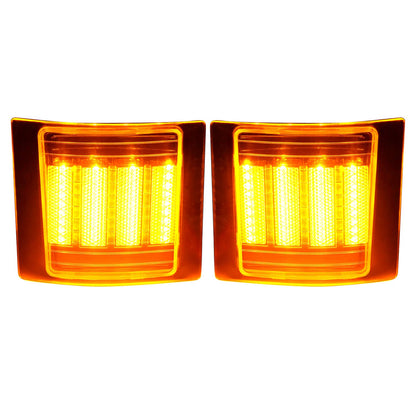 Solid Spare For Chevy C/K 1500 2500 3500 94-98 LED Sequential Corner Side Marker Lights Set