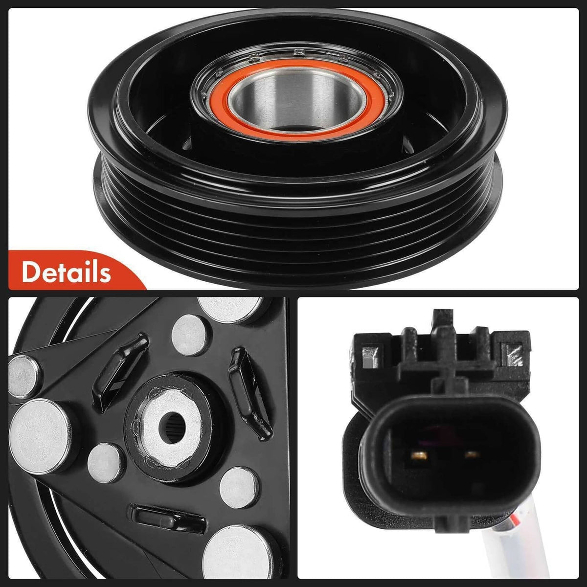 Solidspare A/C Compressor Clutch Kit for Chevrolet Equinox 18-21 Colorado GMC Canyon CVC