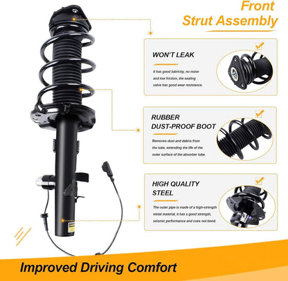 Solidspare Pair Front Shock Struts Assys w/Electronic For 2015-2019 Lincoln MKC EJ7Z18124K