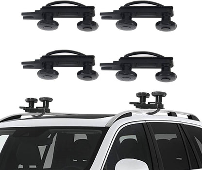 Solidspare 4x Universal Roof Box U-Bolt Clamps Cargo Carrier Roof Rack Bracket Van Mounting