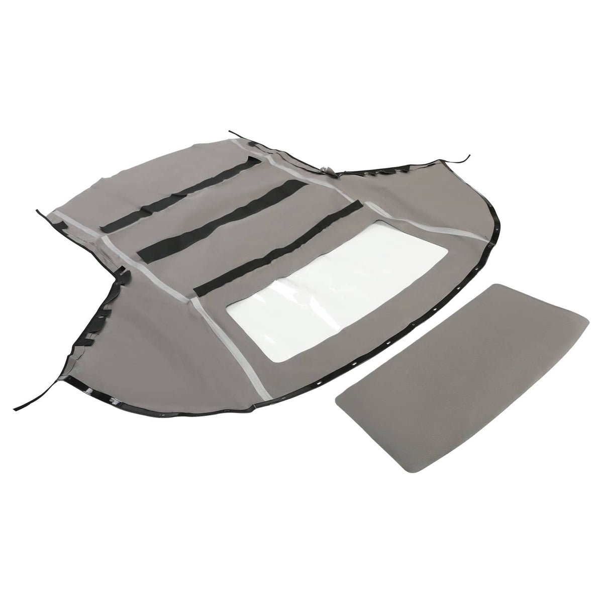Solid Spare For 1994-2002 Chevrolet Camaro Black Convertible Soft Top & Plastic Window