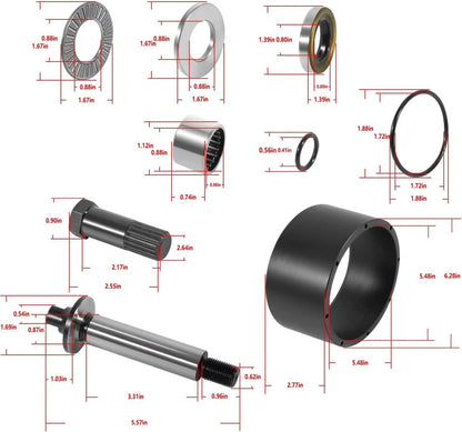 Solid Spare For 1994-2002 SeaDoo Jet Pump Rebuild Kit Wear Ring Impeller Shaft Seal Oil Tool