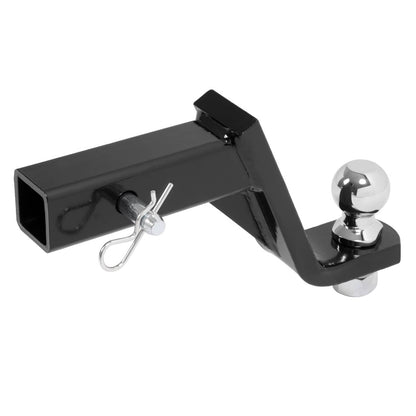 Solid Spare Trailer Hitch Ball Mount with 2" Ball & Pin Fits 2" Receiver 7500 lbs 6"Drop