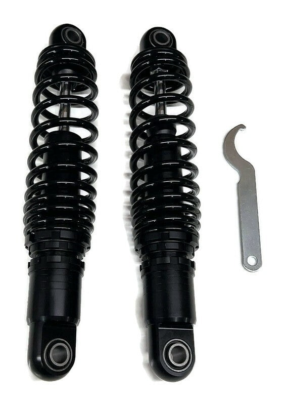 (2) Black 13" Rear Suspension Shocks for 1994-2023 Harley Davidson Road King
