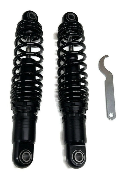 (2) Black 13" Rear Suspension Shocks for 1994-2023 Harley Davidson Road King