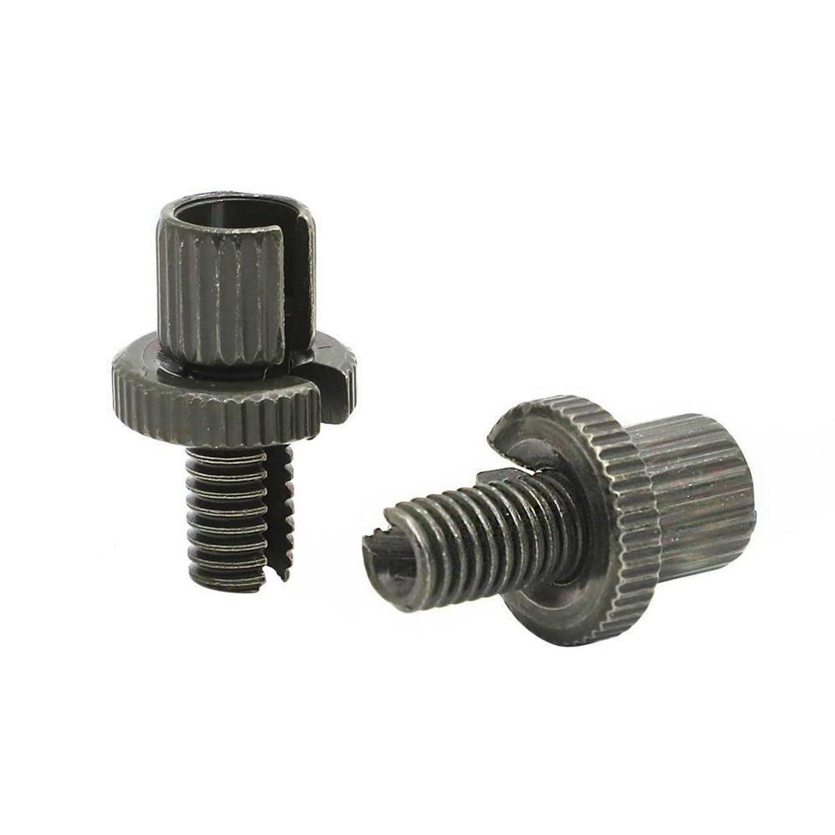 Solidspare 4pc 8mm Brake Clutch Cable Adjuster Nut Bolts 34-67090 For Honda CB350 (Silver)