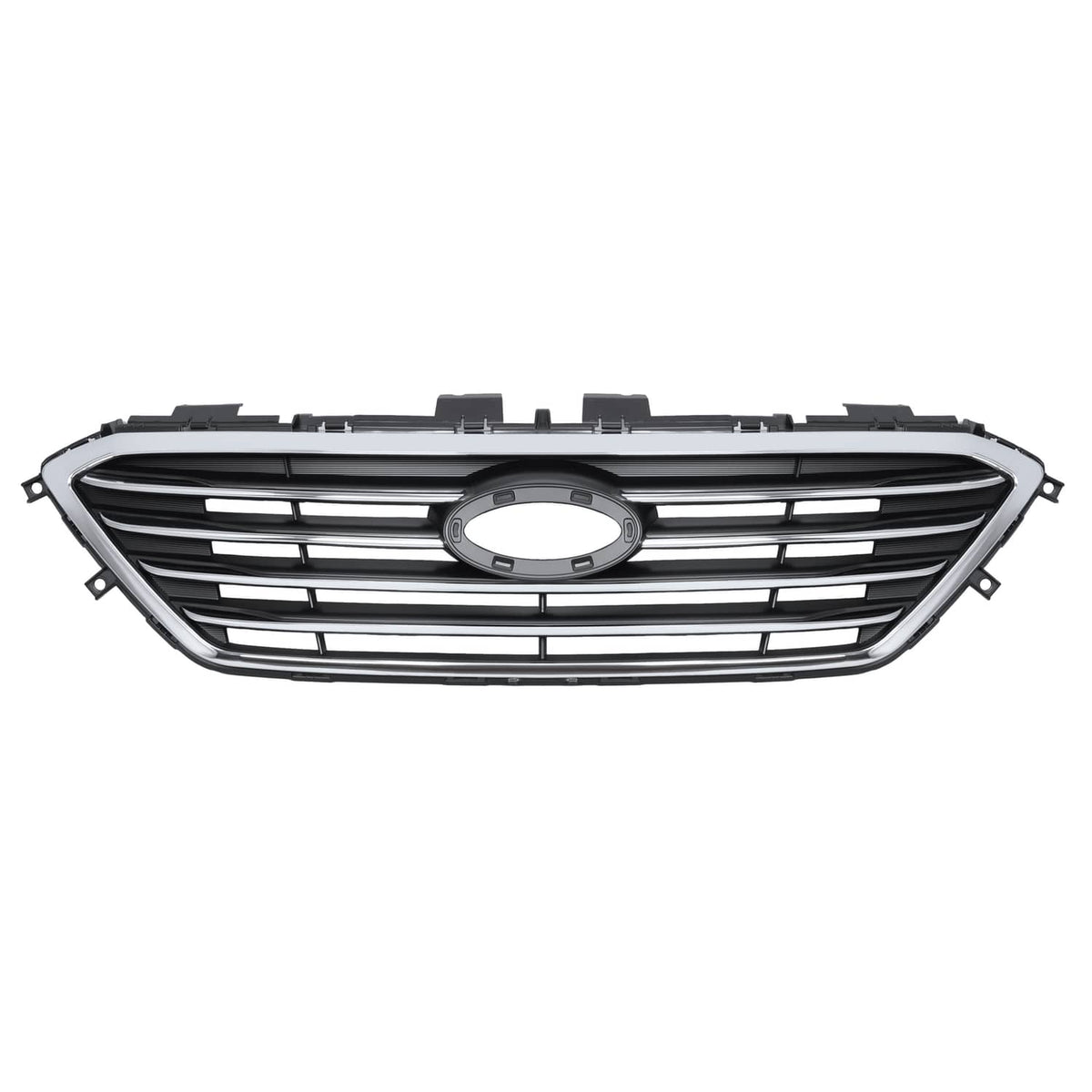 Solid Spare For 2015 2016 2017 Hyundai Sonata Front Upper Lower Grill W/ Bumper Bracket 4Pcs