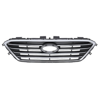 Solid Spare For 2015 2016 2017 Hyundai Sonata Front Upper Lower Grill W/ Bumper Bracket 4Pcs