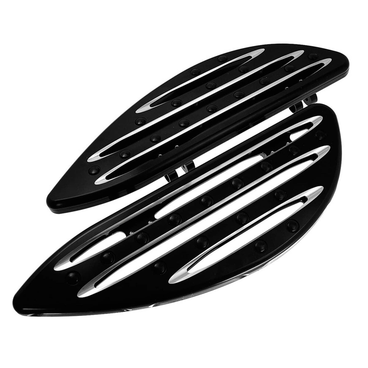 Solidspare Black Aluminum Driver Floorboard Foot Boards For Harley Road Glide King Softail