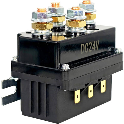 Solid Spare Winch Solenoid 24V 500A Relay for ATV UTV 4x4 8000-15000lbs Universal