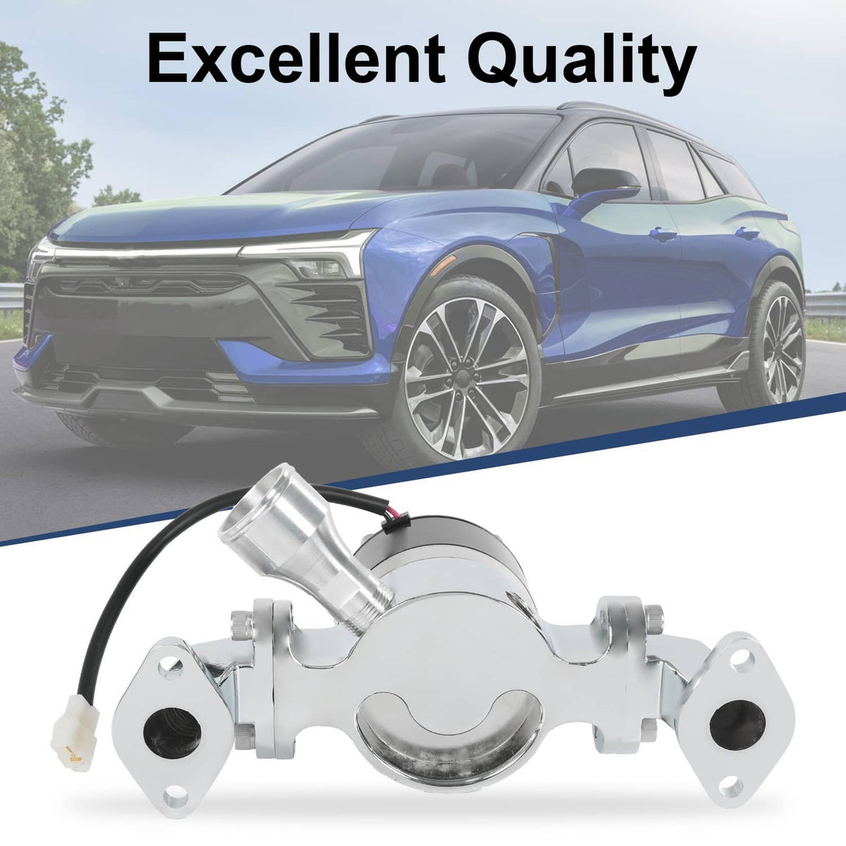 Solidspare High Flow Aluminum Electric Water Pump Fits Big Block Chevy 454 427 396 Chrome