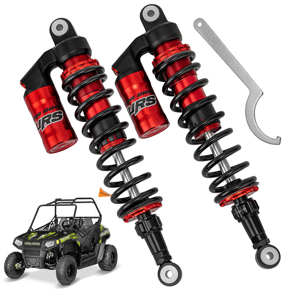 Solidspare Upgraded Front Air Shock Absorber Set For 2009-2021 Polaris RZR 170 RZR170 UTV