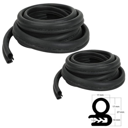 Solidspare Door Seals Weatherstrip Kit Pair Set 14.5Ft for Ford Bronco F100 F150 F250 F350