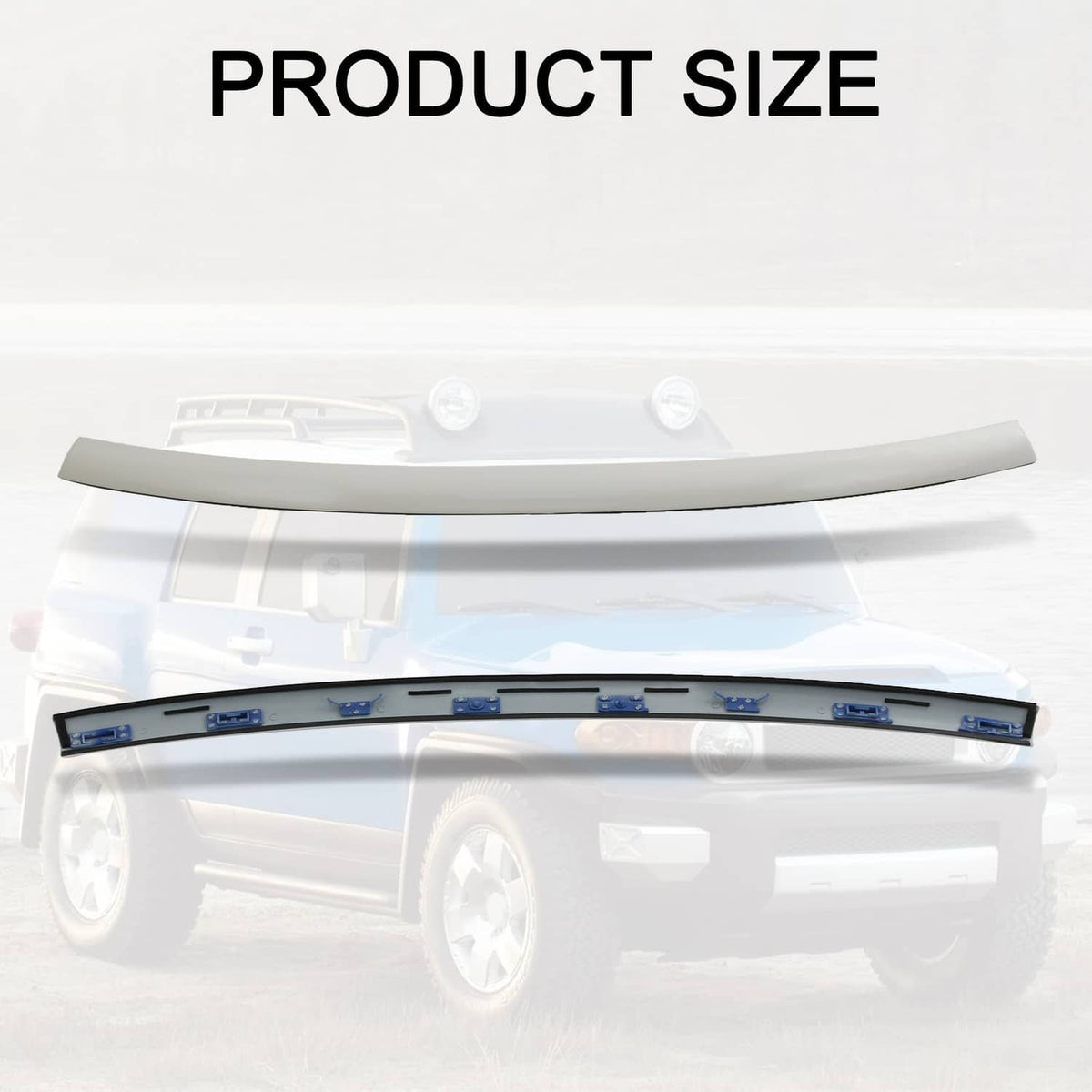 Solidspare Front Windshield Upper Reveal Molding for 07-14 Toyota FJ Cruiser 75503-35061-A0