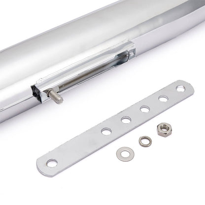 Solidspare 2X Universal Motorcycle Exhaust Pipe Muffler Slip Silencer For Harley Cafe Racer