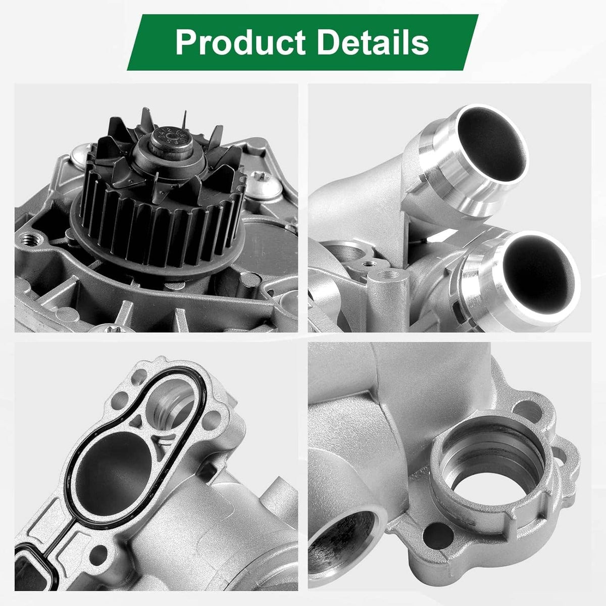 Solidspare Water Pump & Thermostat 06H121026 For Audi A3 A4 A5 VW CC Tiguan GTI 1.8T 2.0T