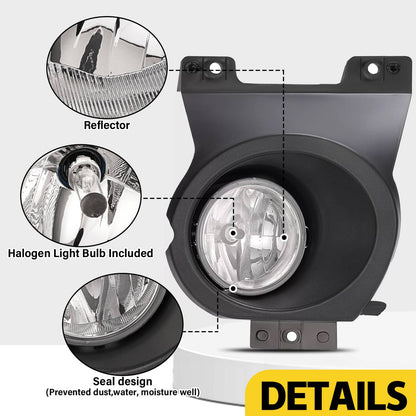 Solid Spare Pair Front Bumper Driving Lamps Fog Lights w/Bezel For Ford F150 F-150 2009-2010