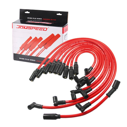 Solidspare Red 10.2 mm Spark Plug Wires Set For 1992-1996 Chevrolet Corvette Lt1 5.7L