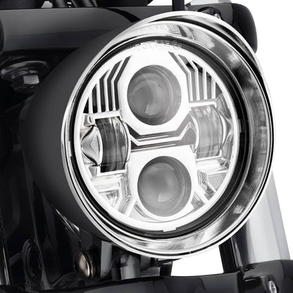 Solidspare Chrome LED Bullet Headlight For Harley Bobber Chopper Dyna Softail Sportster XL