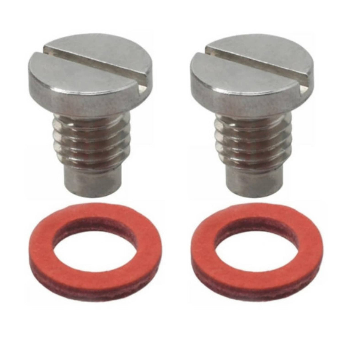Solid Spare Slot Head Drain Fill Plug Screw & Gasket Kit For Yamaha Outboards Lower Unit 2Pc