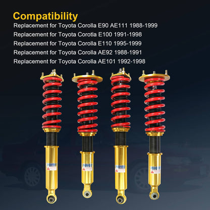 Solidspare Coilovers Kits For 2006-2012 Lexus IS350 IS250 Shock Absorbers Struts Adj Height