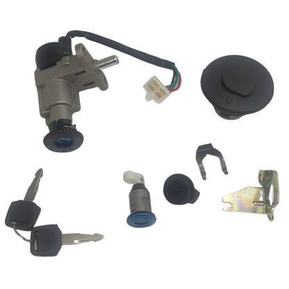 Solidspare Ignition Switch Fuel Gas cap tank for 50cc 125cc 150cc Scooter Moped  4 Pin
