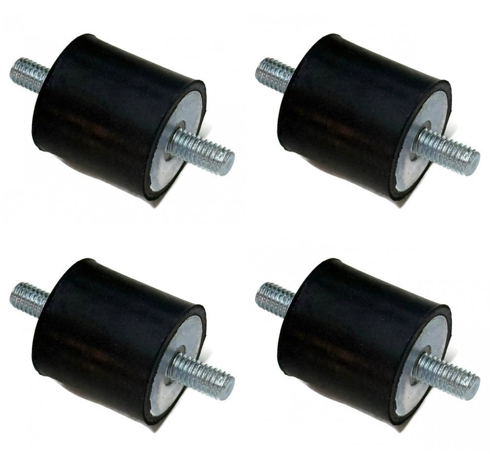 (4) 1" Rubber M6 6MMx1.0 Vibration Mounts 1/4-28 Fine Thread for AEM Injen K&N