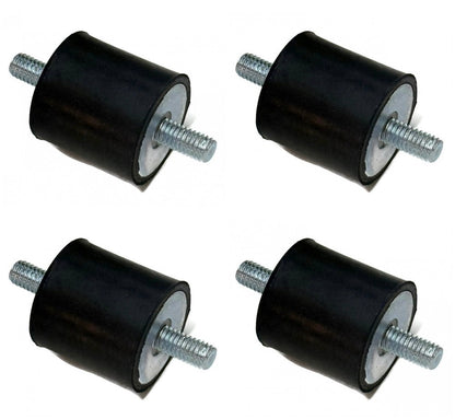 (4) 1" Rubber M6 6MMx1.0 Vibration Mounts 1/4-28 Fine Thread for AEM Injen K&N