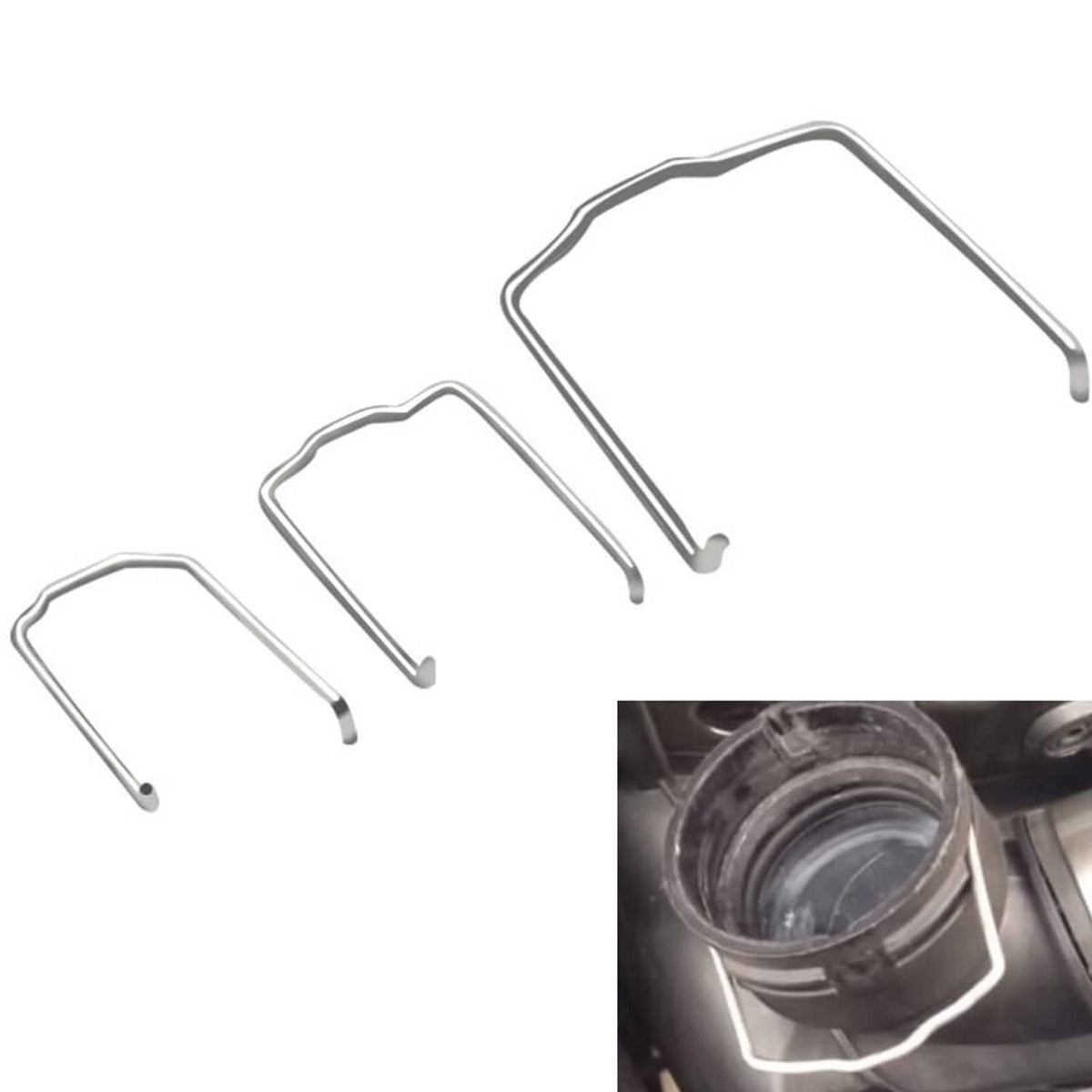 Solidspare For BMW Radiator Hose Retaining Spring Clip Clamp 0.87in 1.07in 1.83in U” shape