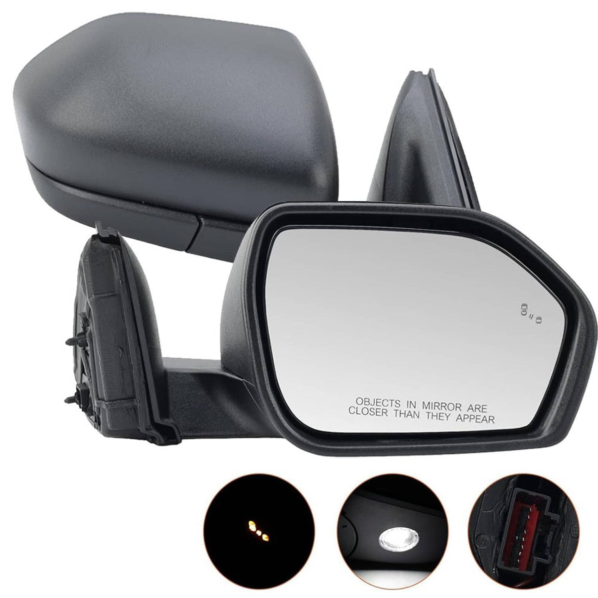 Solidspare Passenger Side Mirror For 2020-2023 Ford Explorer Manual Folding Power Heated